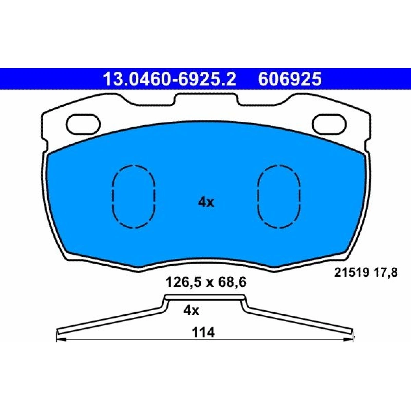 Bremsbelagsatz Land Rover P. Defender 2.2-4.0 4X4 90-16 13.0460-6925.2