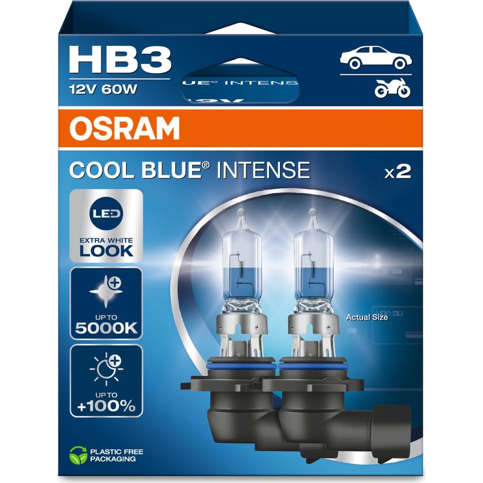 Osram HB3 12V 60W P20d Cool Blue Intense NextGen. 5000K +100% Duo 2St 9005CBN-2HB