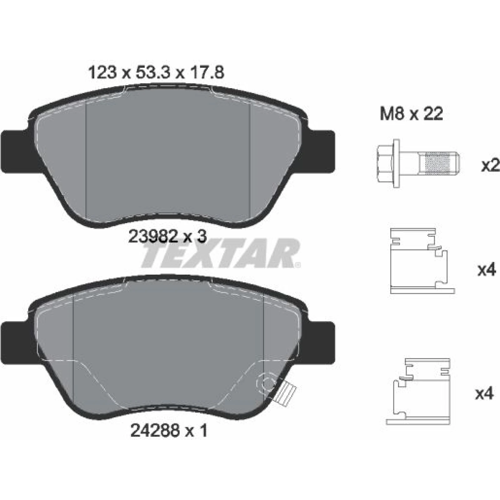 Bremsbelagsatz Opel P. Corsa D 1.0-1.7 06 2398202
