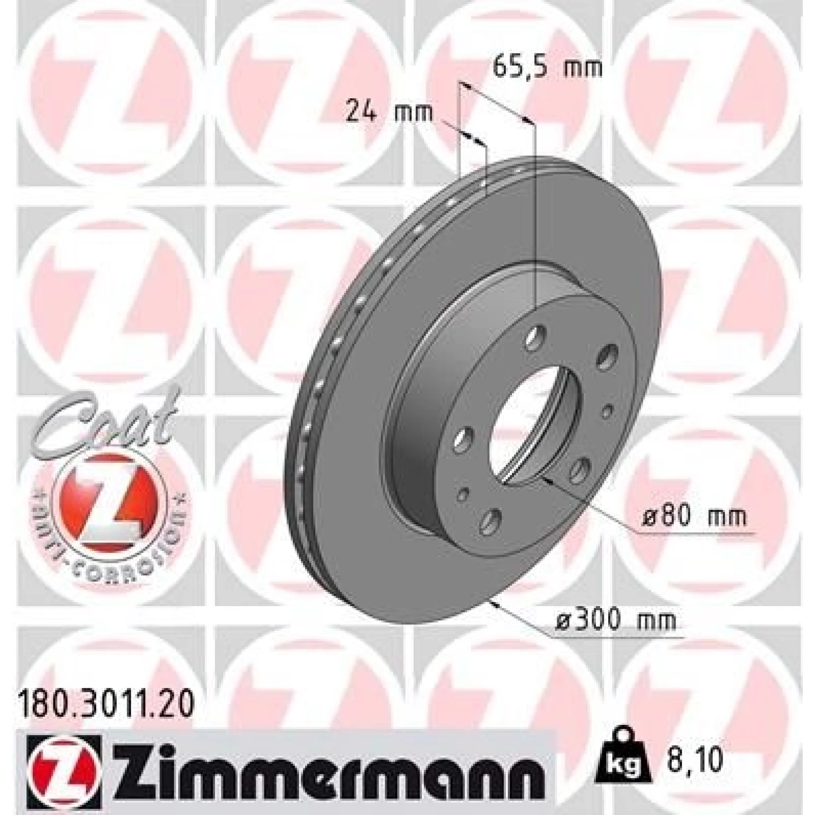 ZIMMERMANN Bremsscheibe 180.3011.20