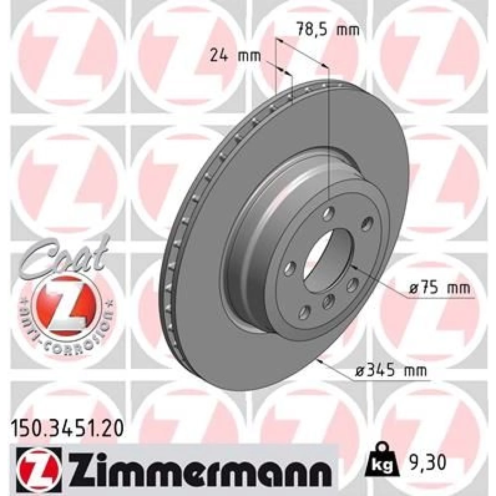 ZIMMERMANN Bremsscheibe 150.3451.20