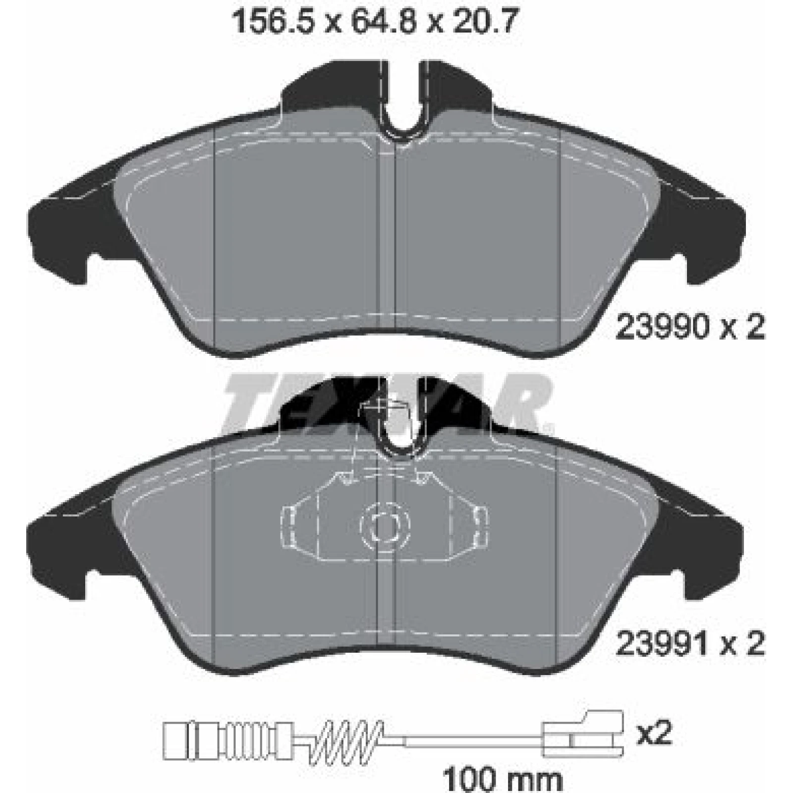 Bremsbelagsatz Db P. Sprinter 208-314 95-/Vito/Lt 96 2399002