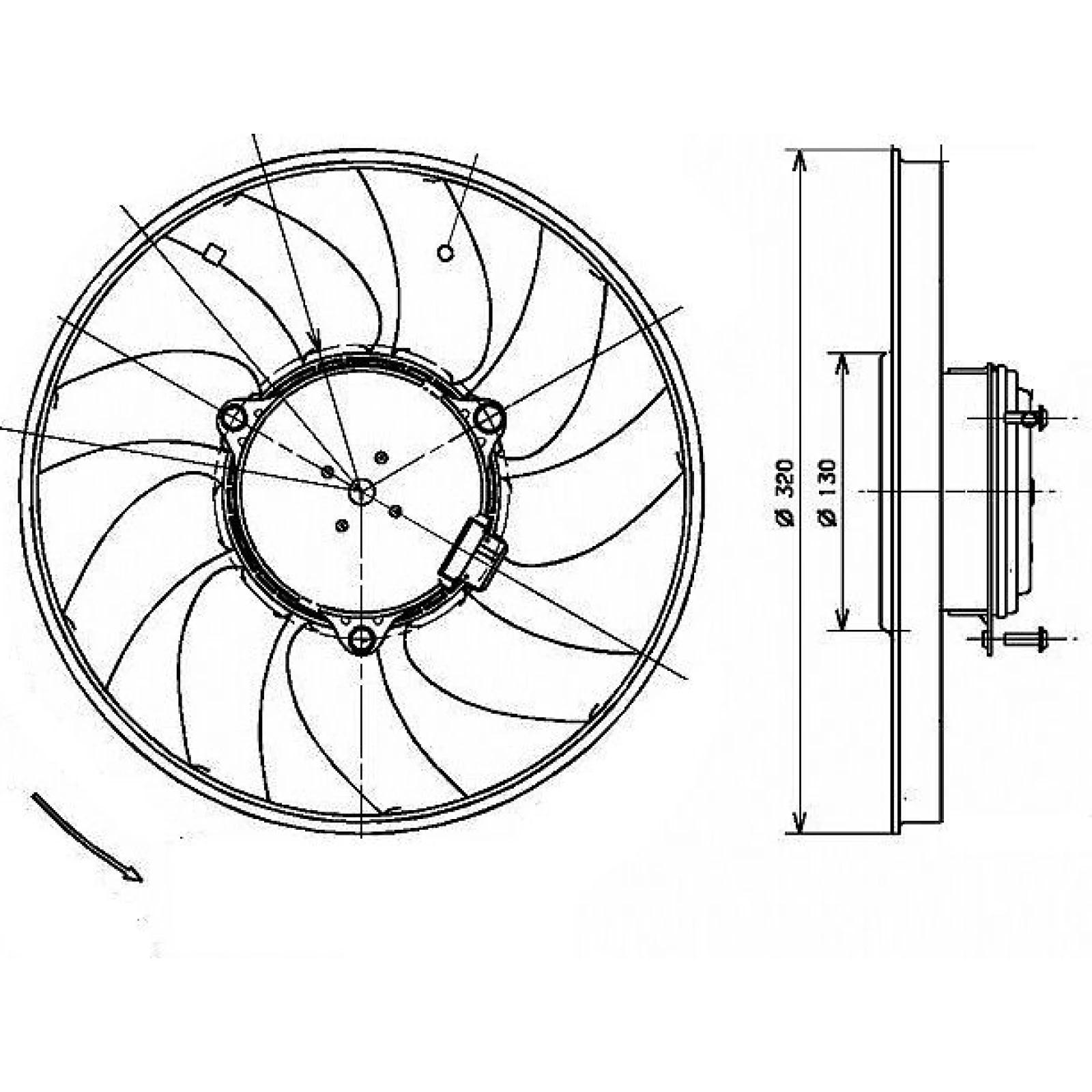 Lüfter Motorkühlung 696083