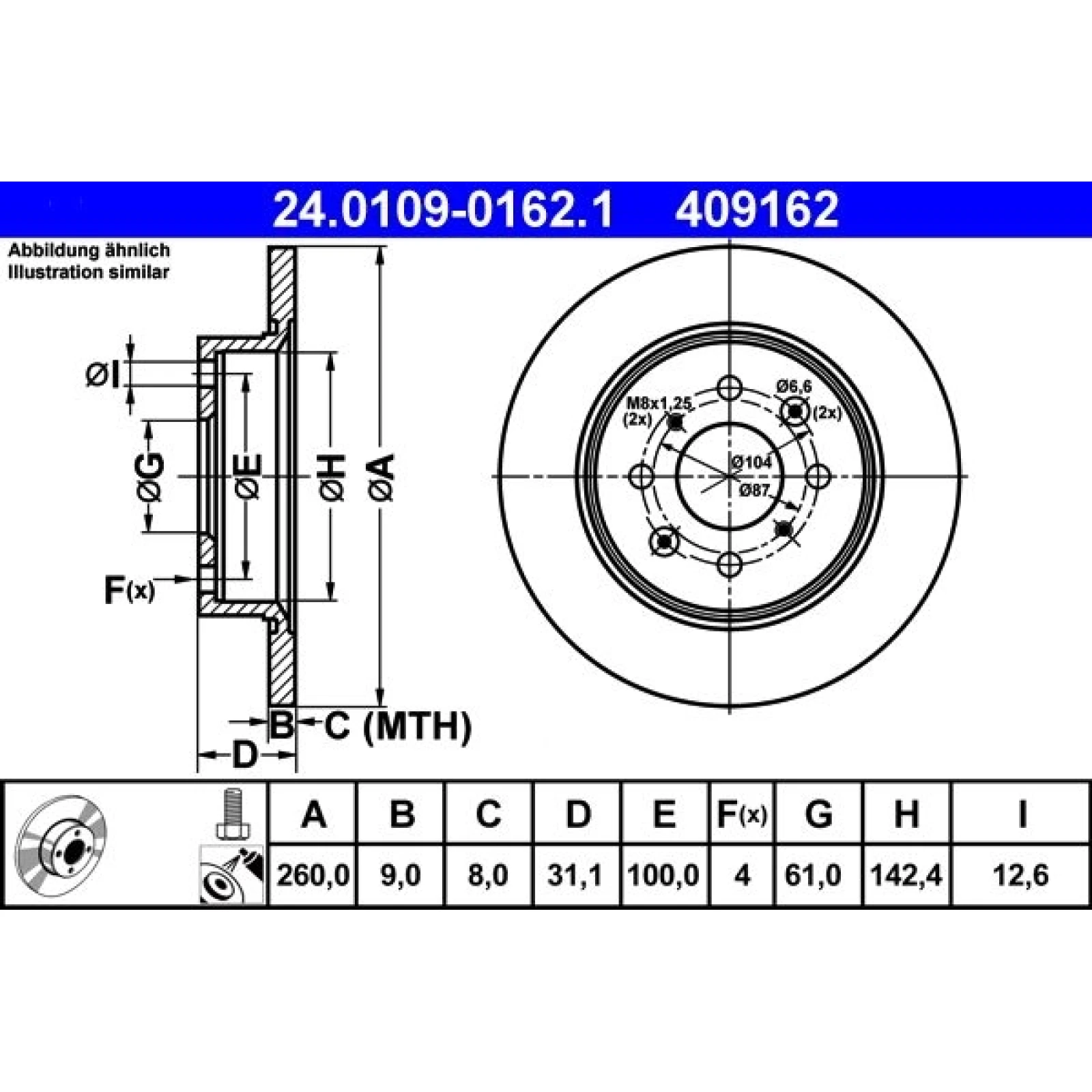 Bremsscheibe 24.0109-0162.1