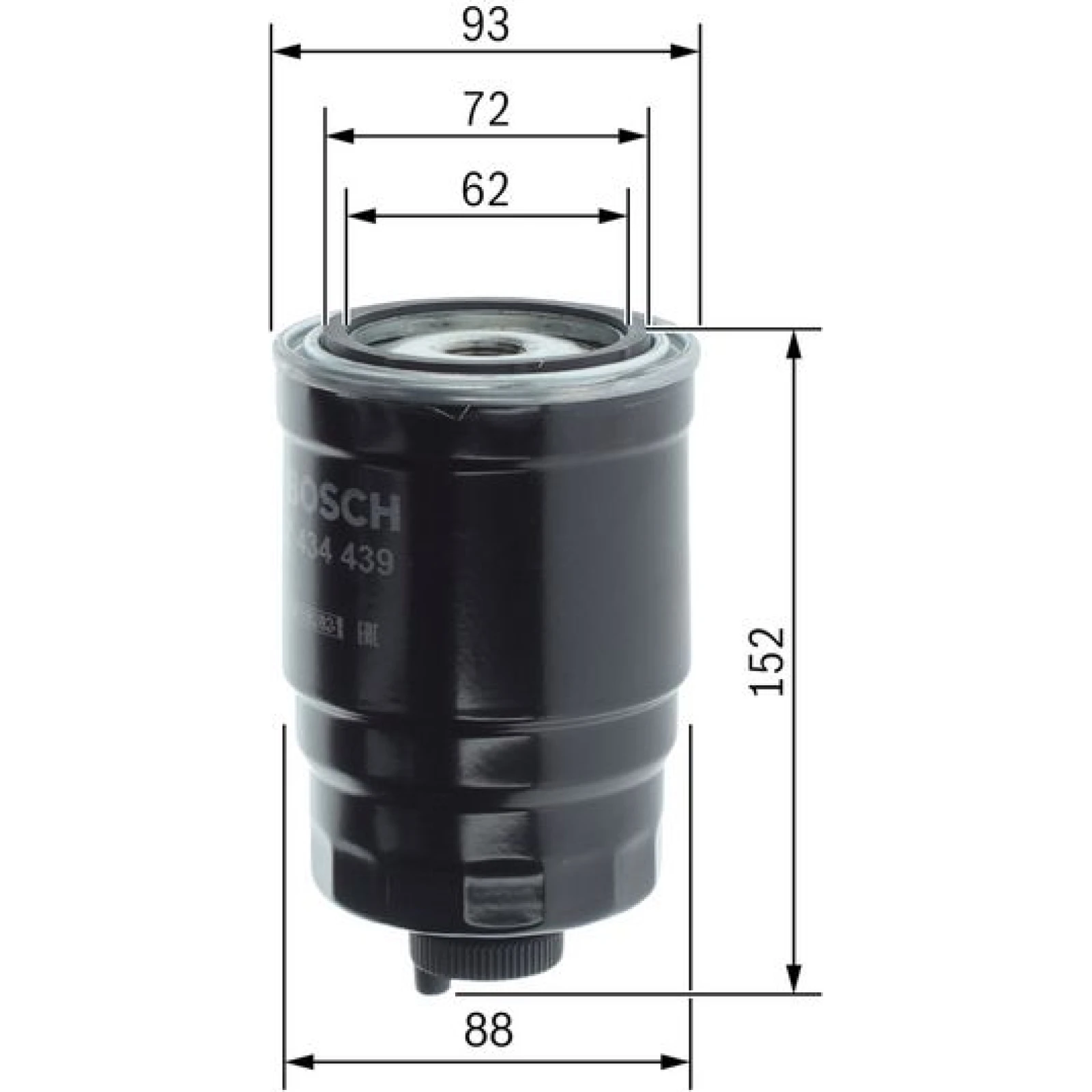 Bosch Kraftstofffilter 1457434439