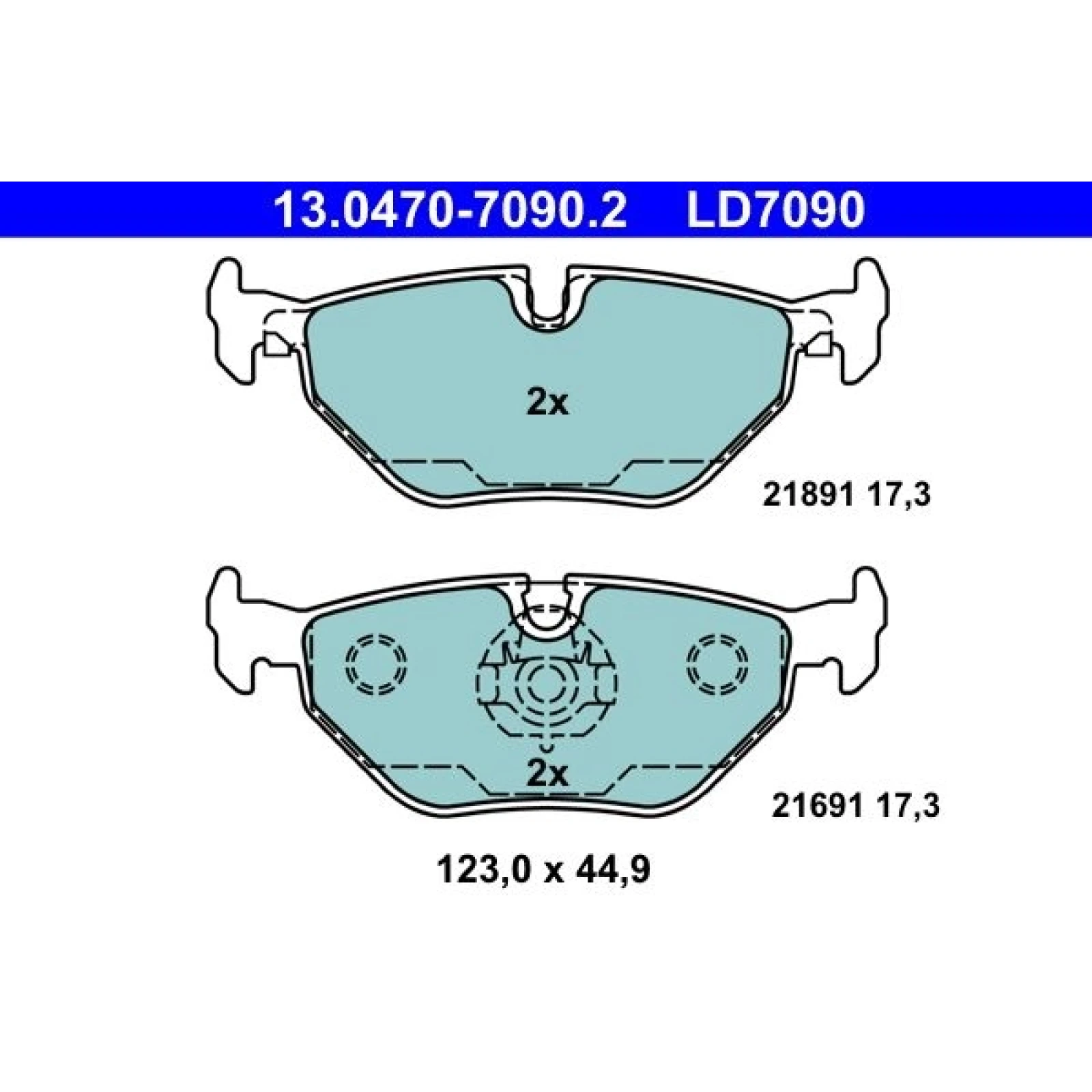 Bremsbelagsatz Bmw T. 5 (E39) 2.0-4.4 95-04 Keramik 13.0470-7090.2