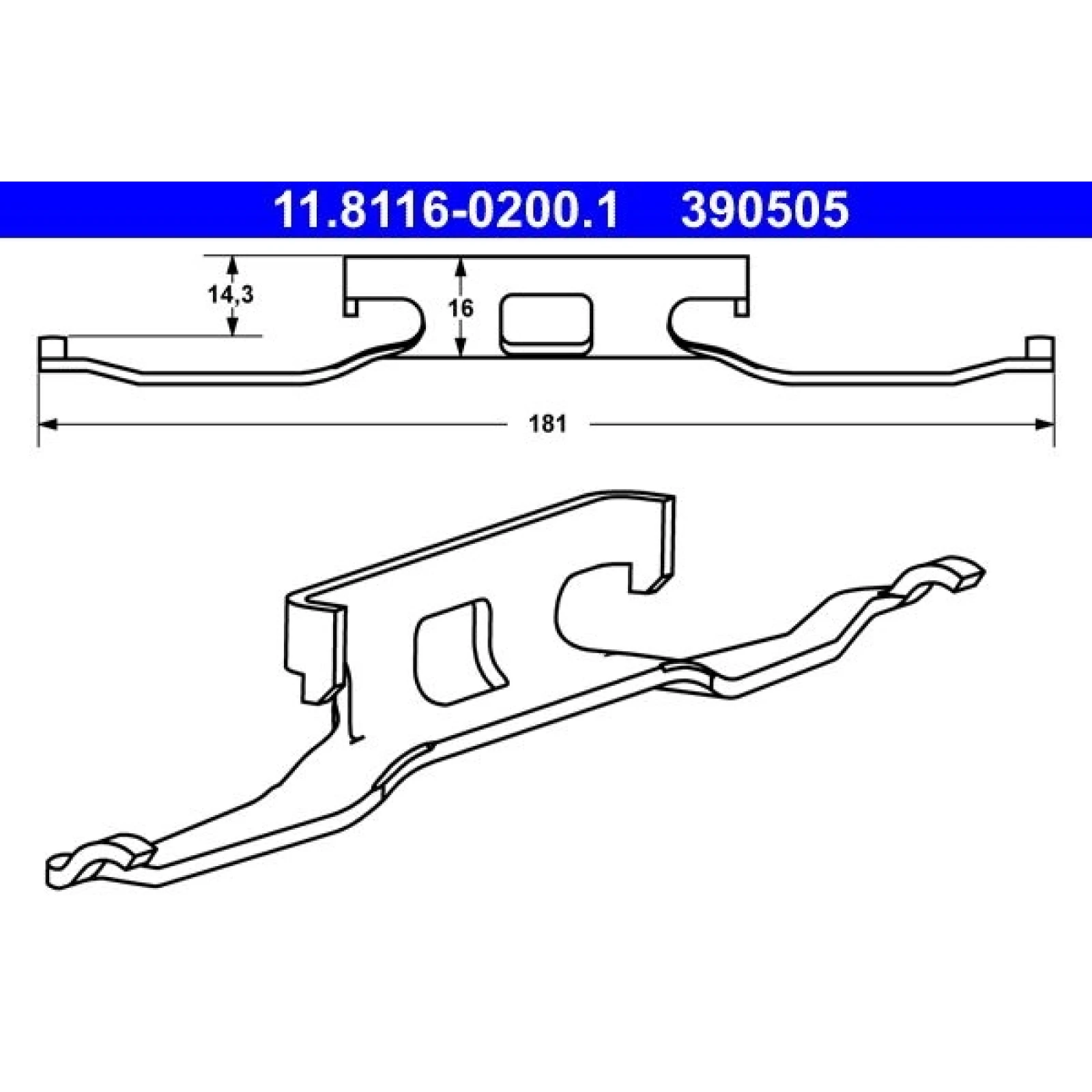 Feder, Bremssattel 11.8116-0200.1