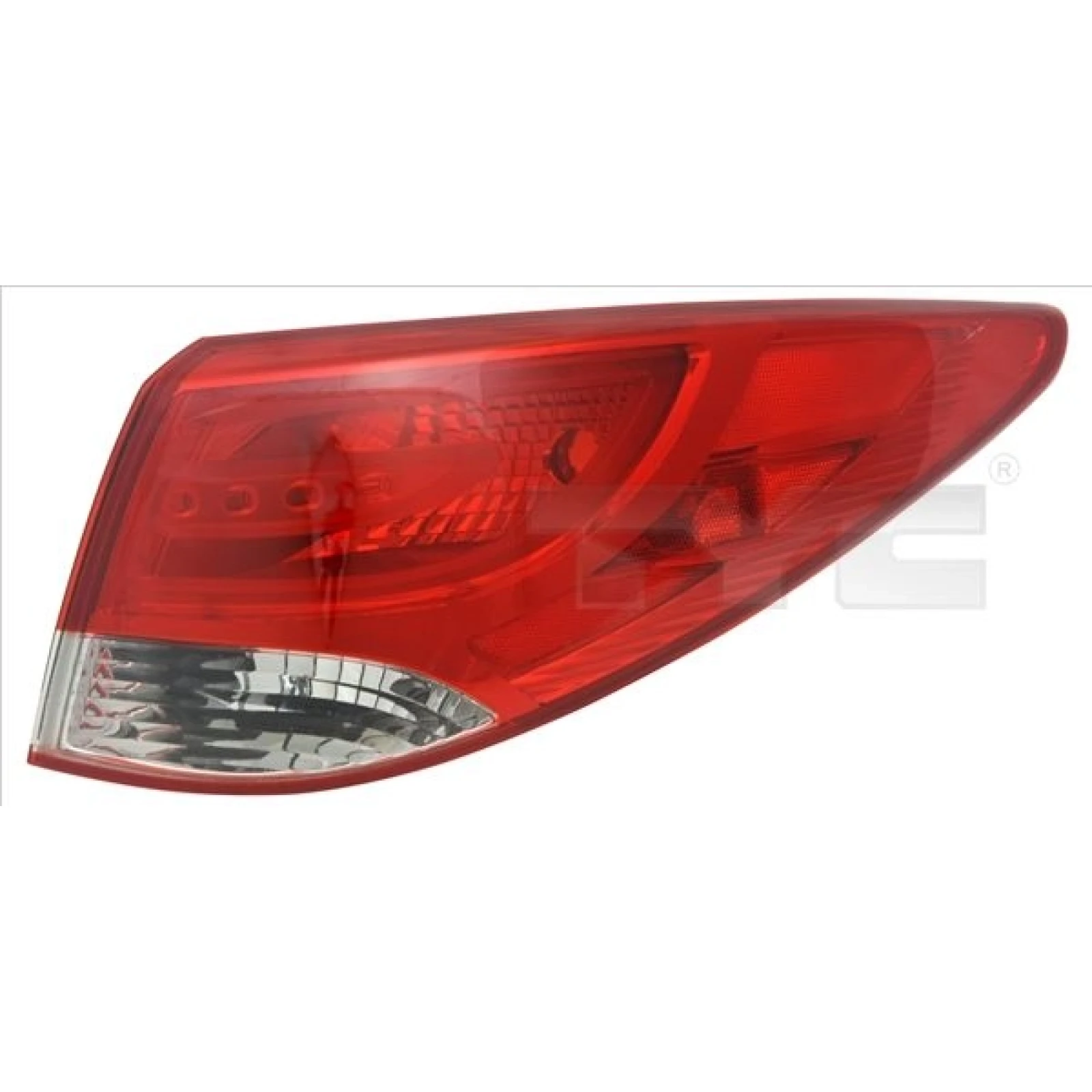 Heckleuchte L O K-PLATTE ROT/WEISS 11-12340-01-2