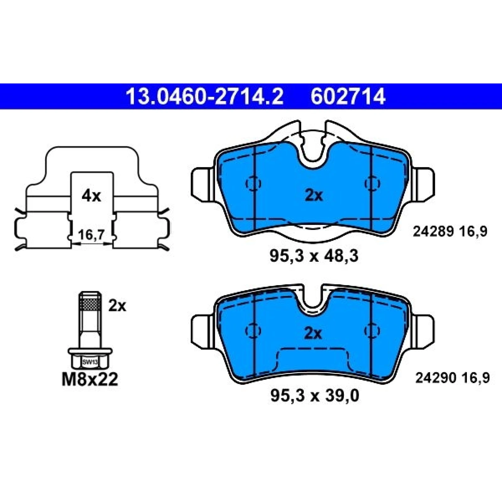 Bremsbelagsatz Mini T. Cooper 07-/10 13.0460-2714.2