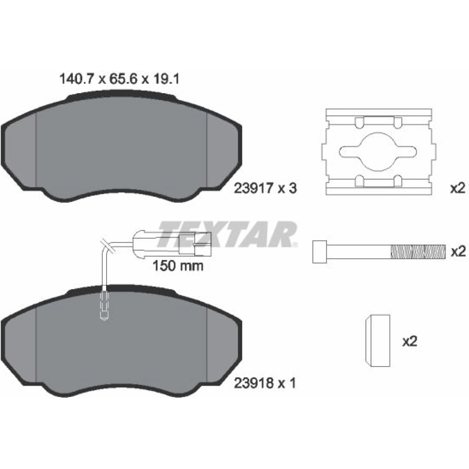 Bremsbelagsatz Fiat P. Ducato 1.9-2.8 Jtd 94-06 2391701