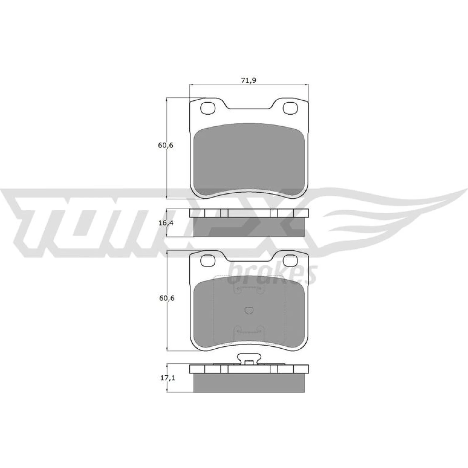 TOMEX brakes Bremsbelagsatz, Scheibenbremse TX 11-96
