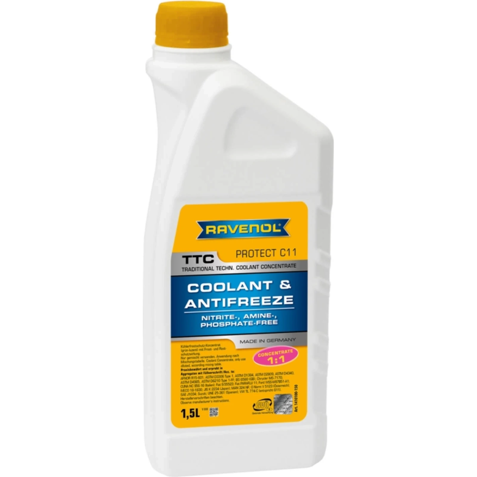 RAVENOL Kühlerfrostschutz TTC Concentrate Protect C11 1,5 Liter 1410100-150-01-999