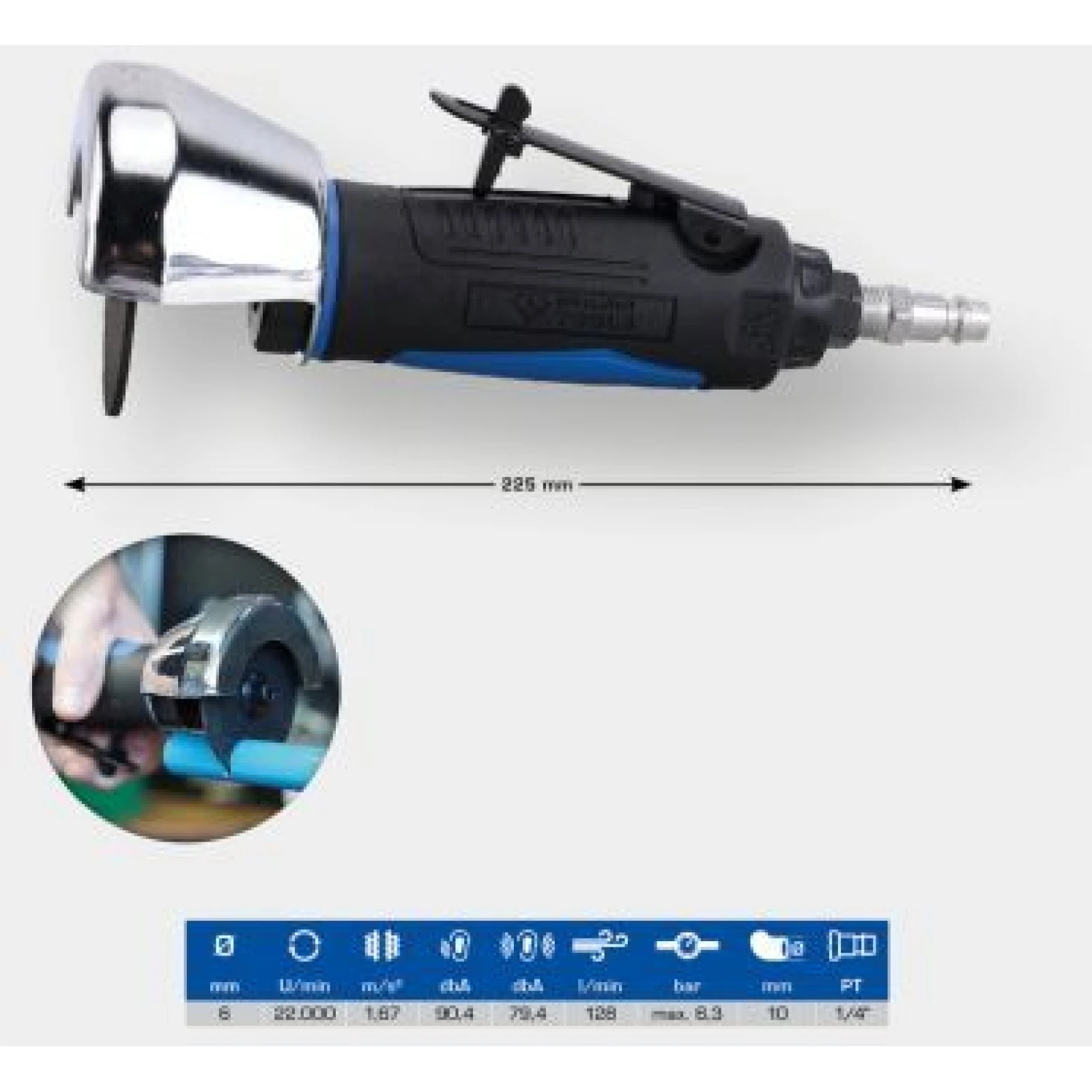 KS TOOLS Stab-Trennschleifer (Druckluft) BT160703
