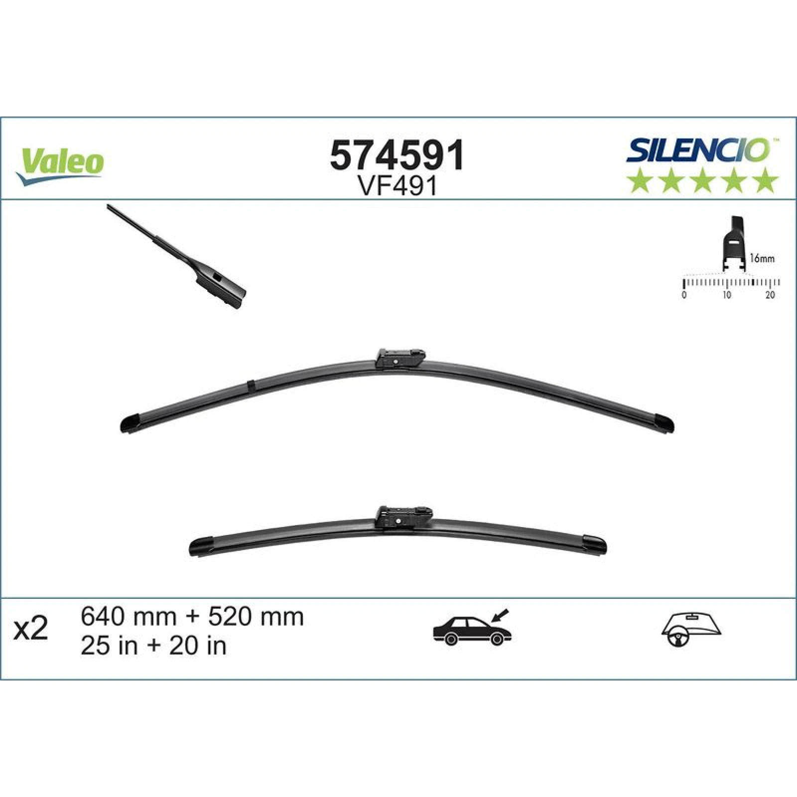 VM491 VALEO Silencio X.TRM Wischer 574591