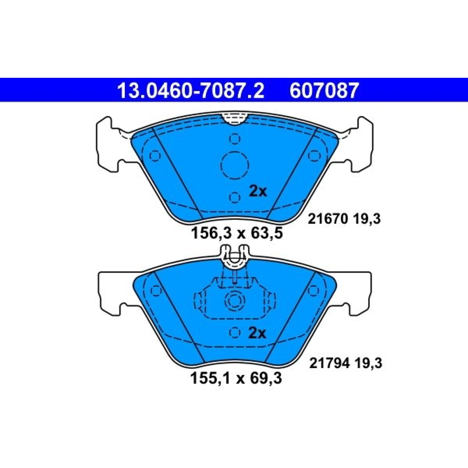 Bremsbelagsatz Db P. W210/S210 95-03 13.0460-7087.2