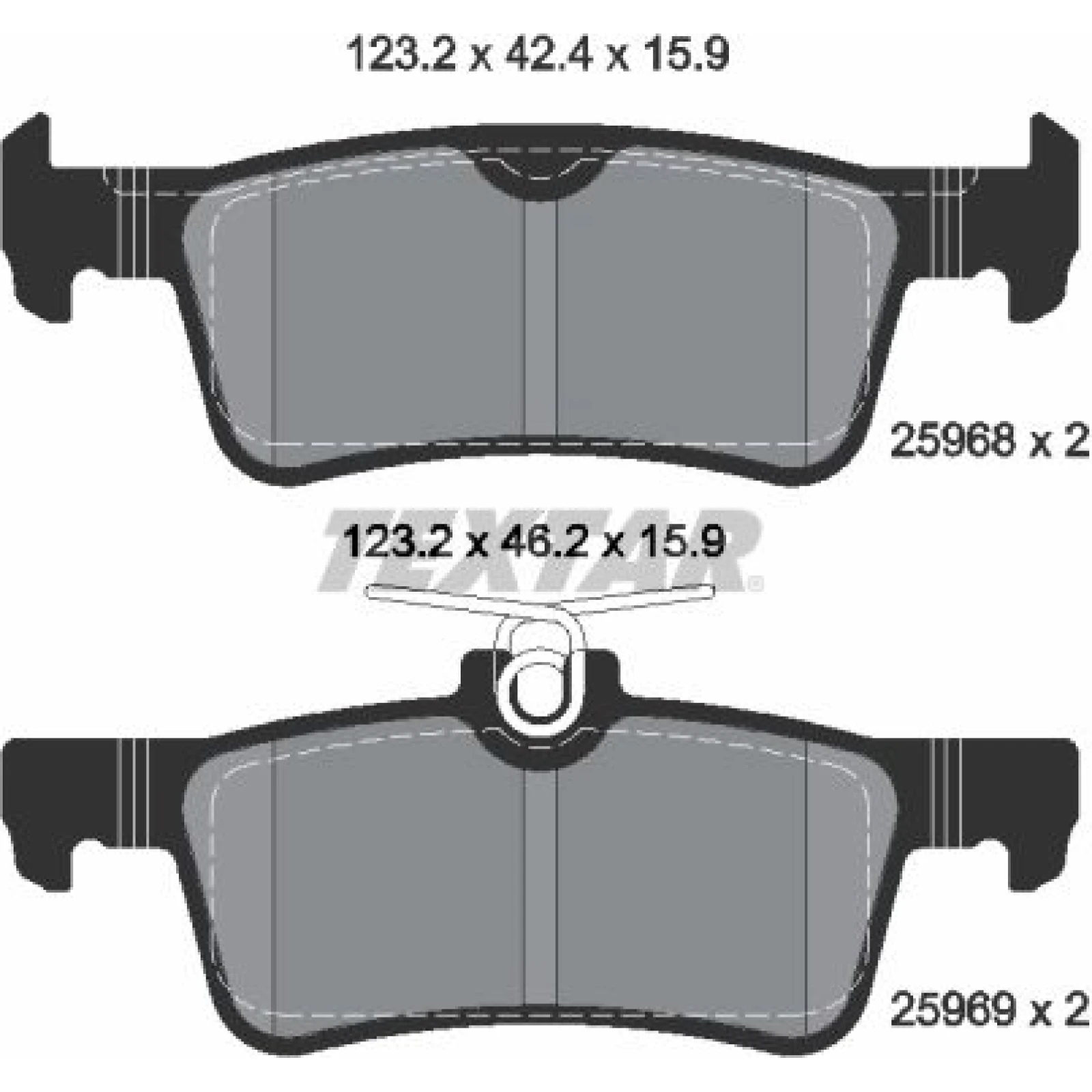 Bremsbelagsatz Peugeot T. 308 1.2-2.0 13 2596801