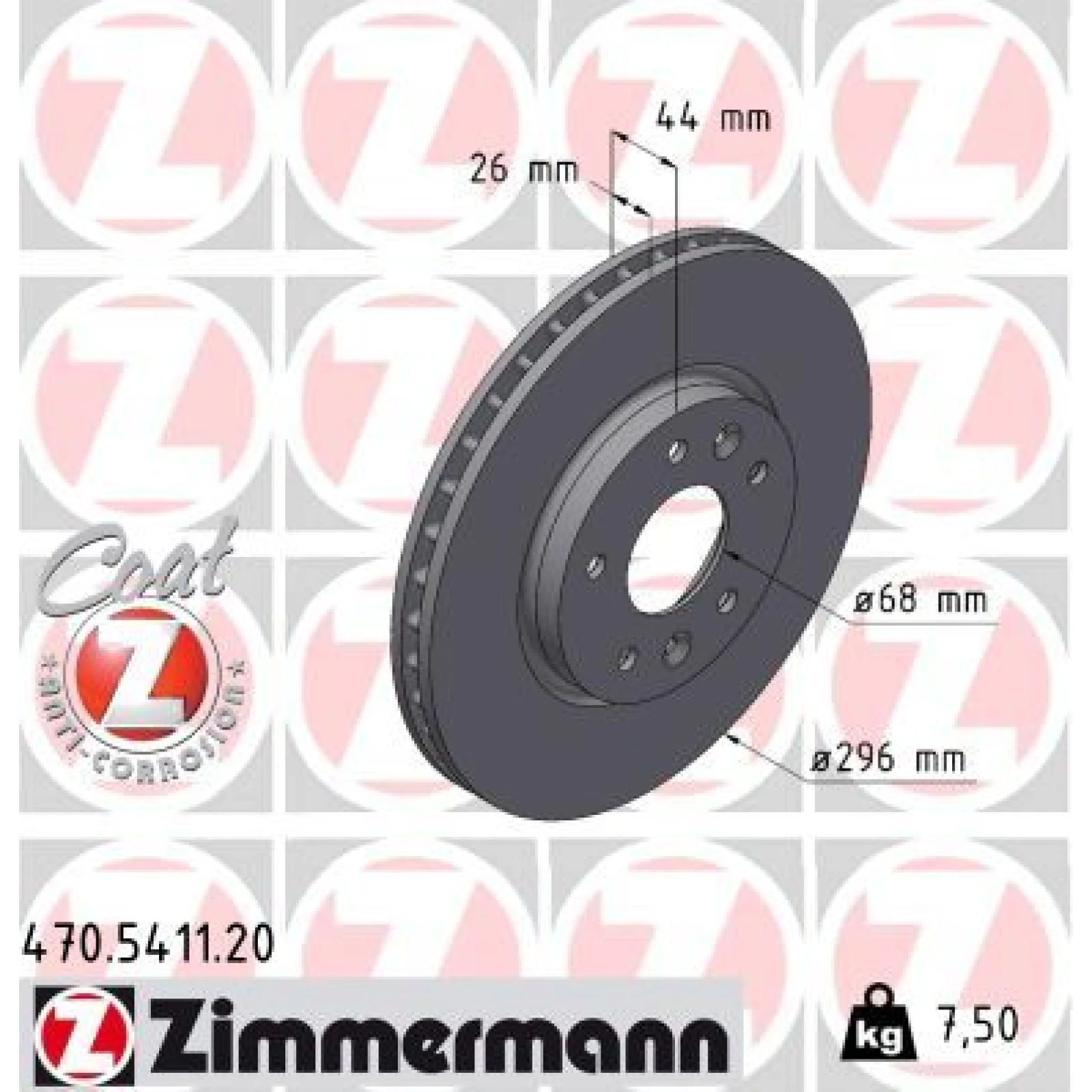 ZIMMERMANN Bremsscheibe 470.5411.20