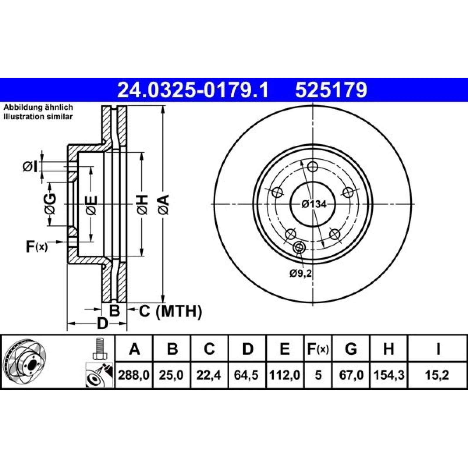 Bremsscheibe Db P. W204/S204/C204 07- Power Disc 24.0325-0179.1