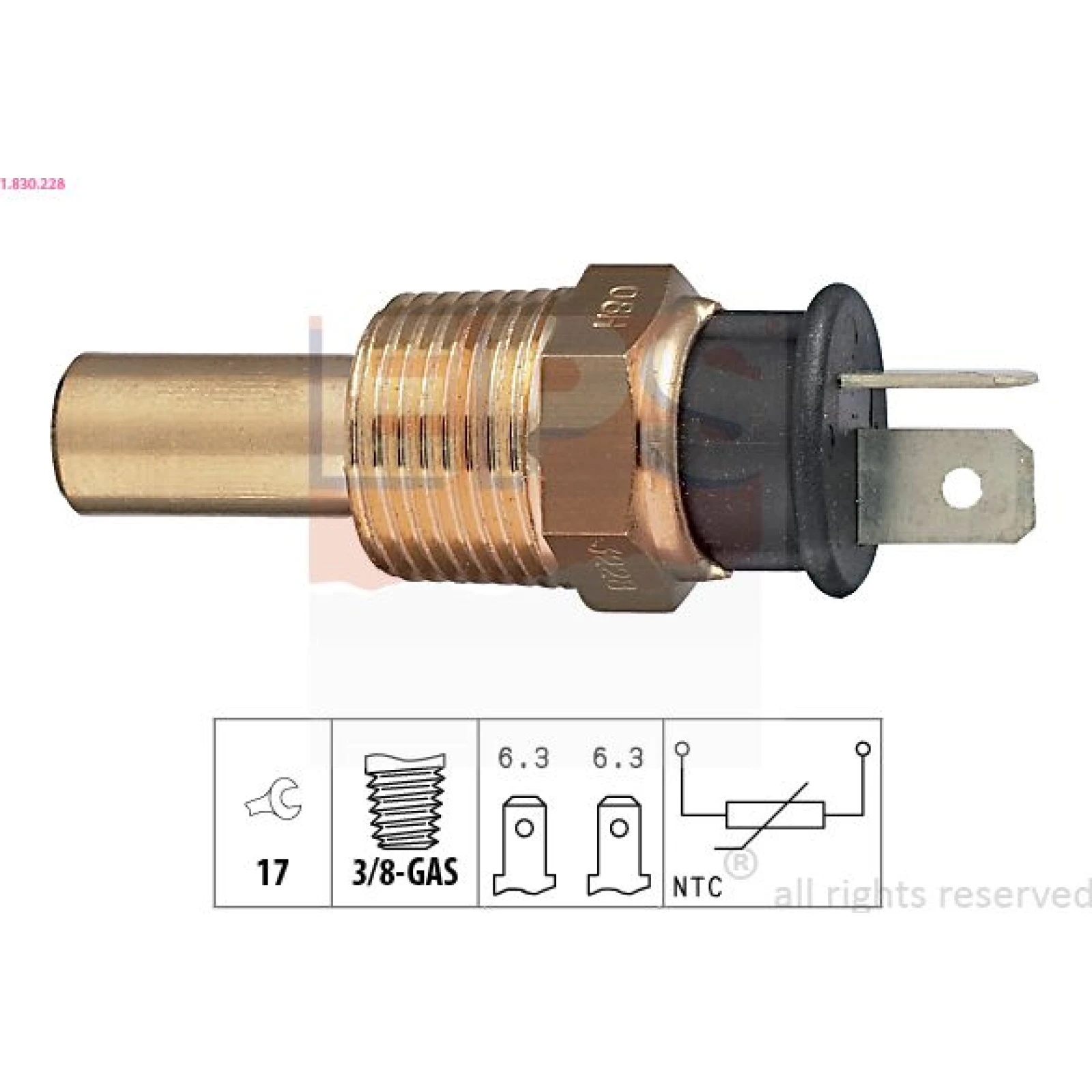 Sensor, Kühlmitteltemperatur 1.830.228