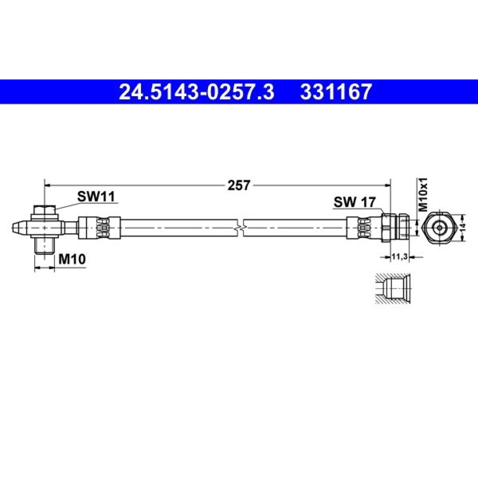 BREMSSCHLAUCH 24.5143-0257.3