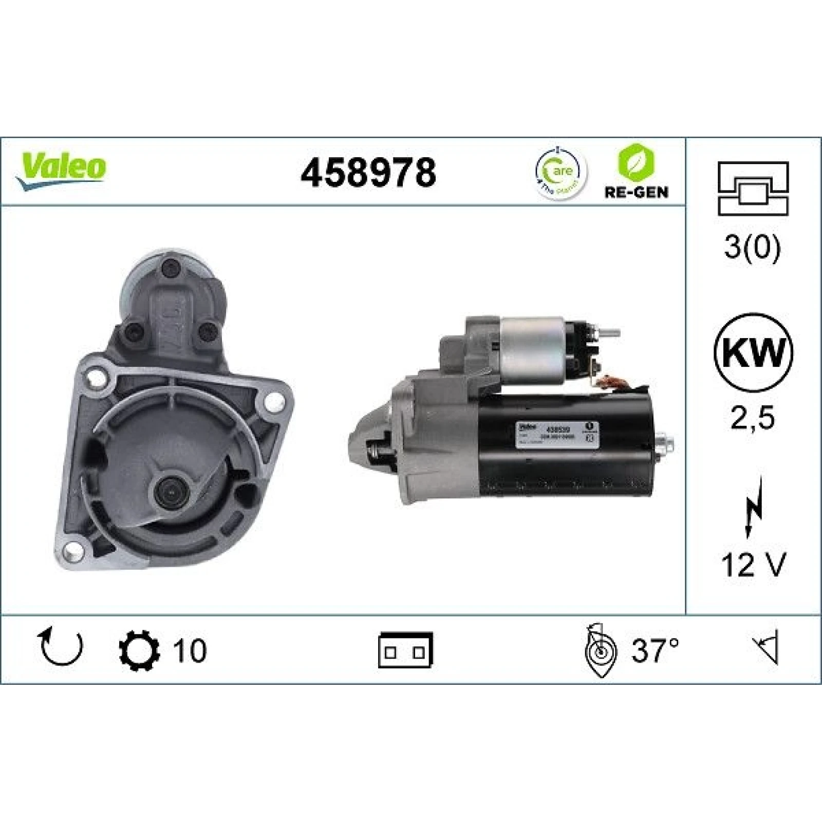 VALEO Anlasser 458978