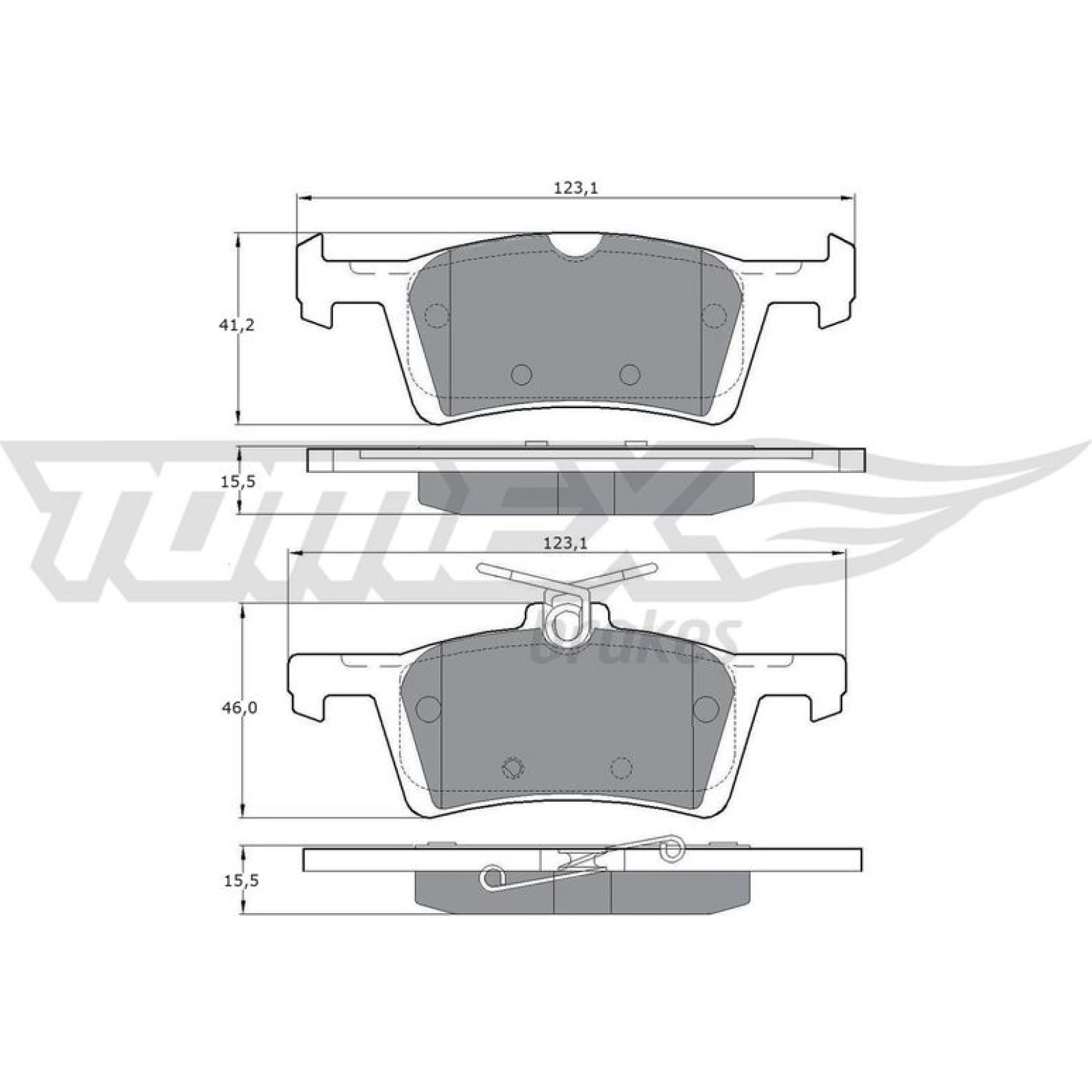 TOMEX brakes Bremsbelagsatz, Scheibenbremse TX 17-02