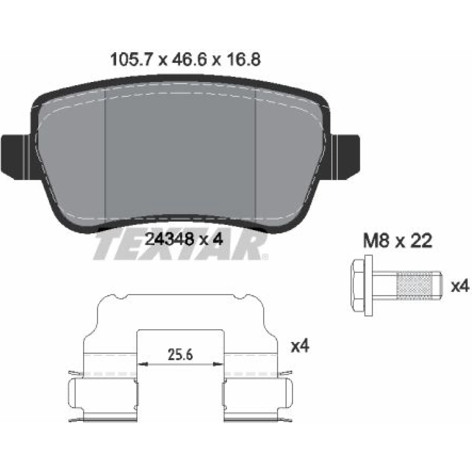 Bremsbelagsatz Fiat T. Croma 1.9/2.4D 2434802