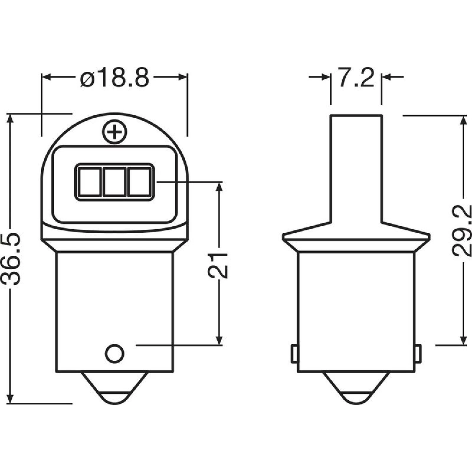 OSRAM Glühlampe, Handschuhfachleuchte 5008DWP-2BL