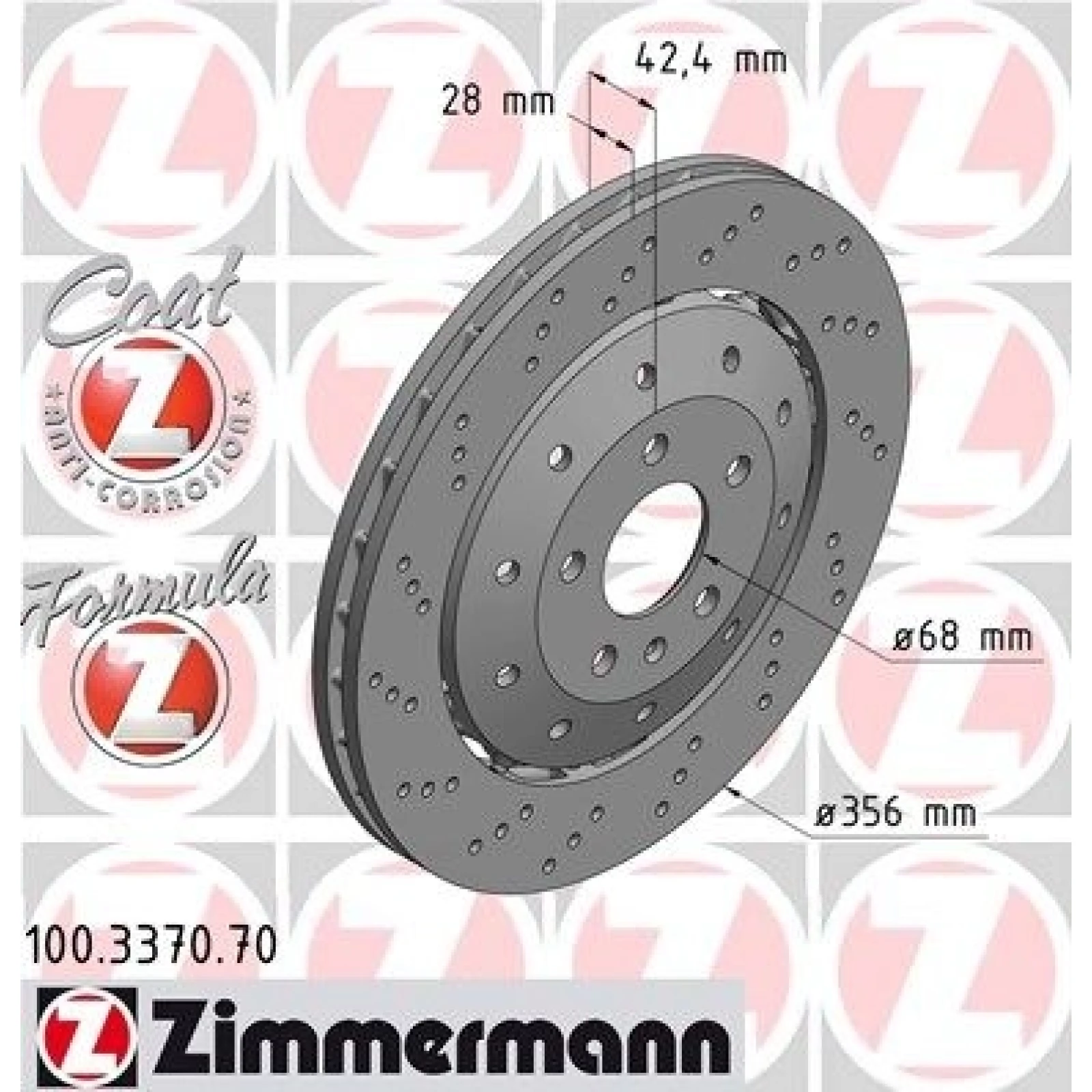 ZIMMERMANN Bremsscheibe 100.3370.70