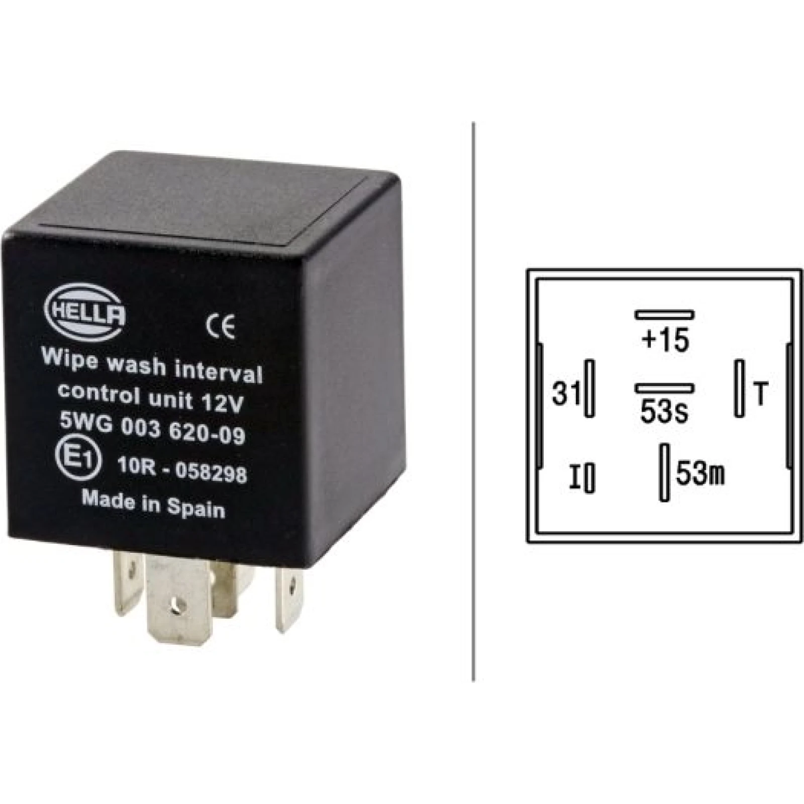 HELLA Relais, Wisch-Wasch-Intervall 5WG 003 620-097