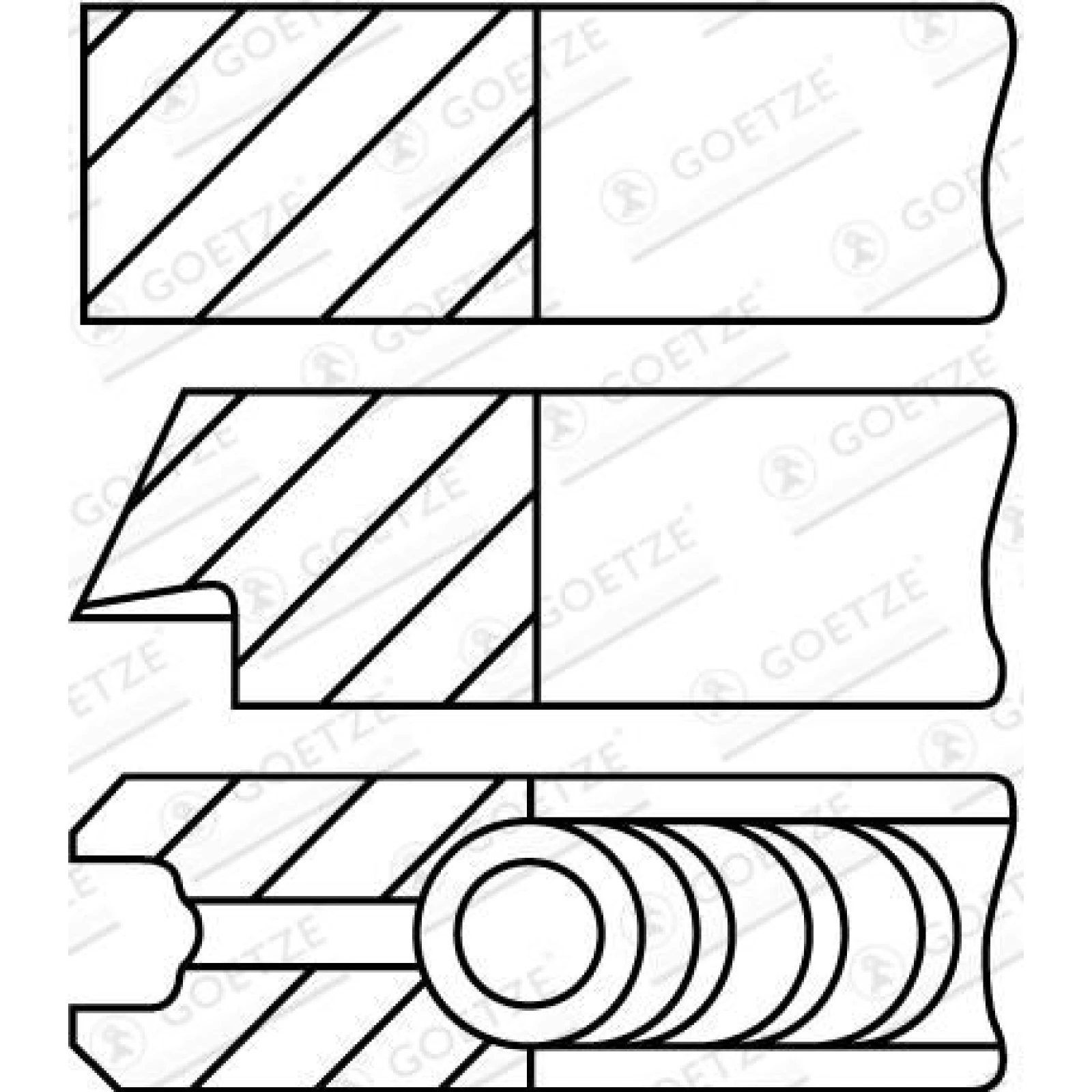 GOETZE ENGINE Kolbenringsatz 08-421800-10