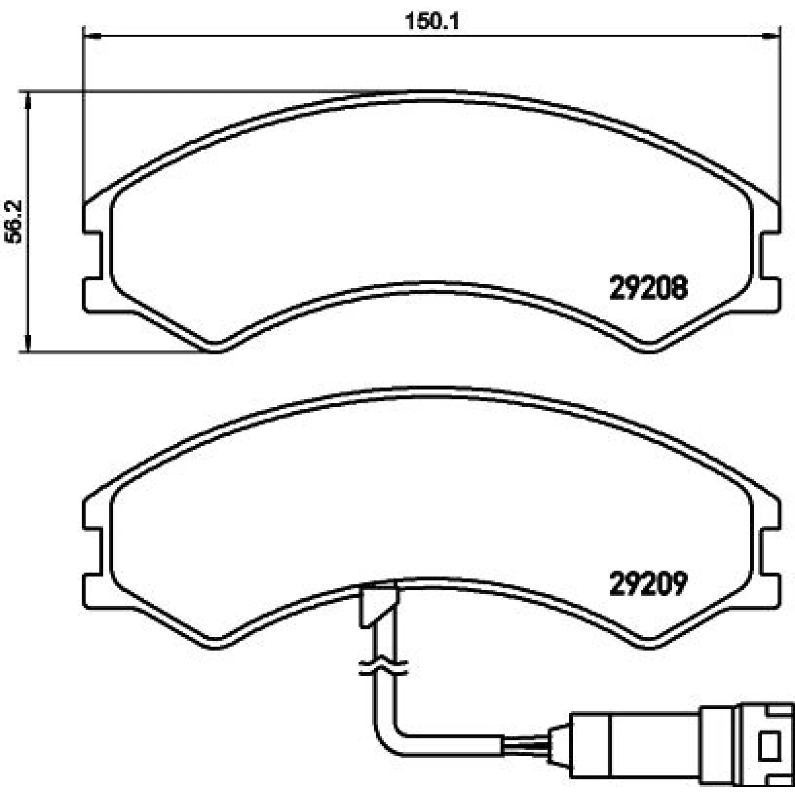 Bremsbelagsatz 2920801