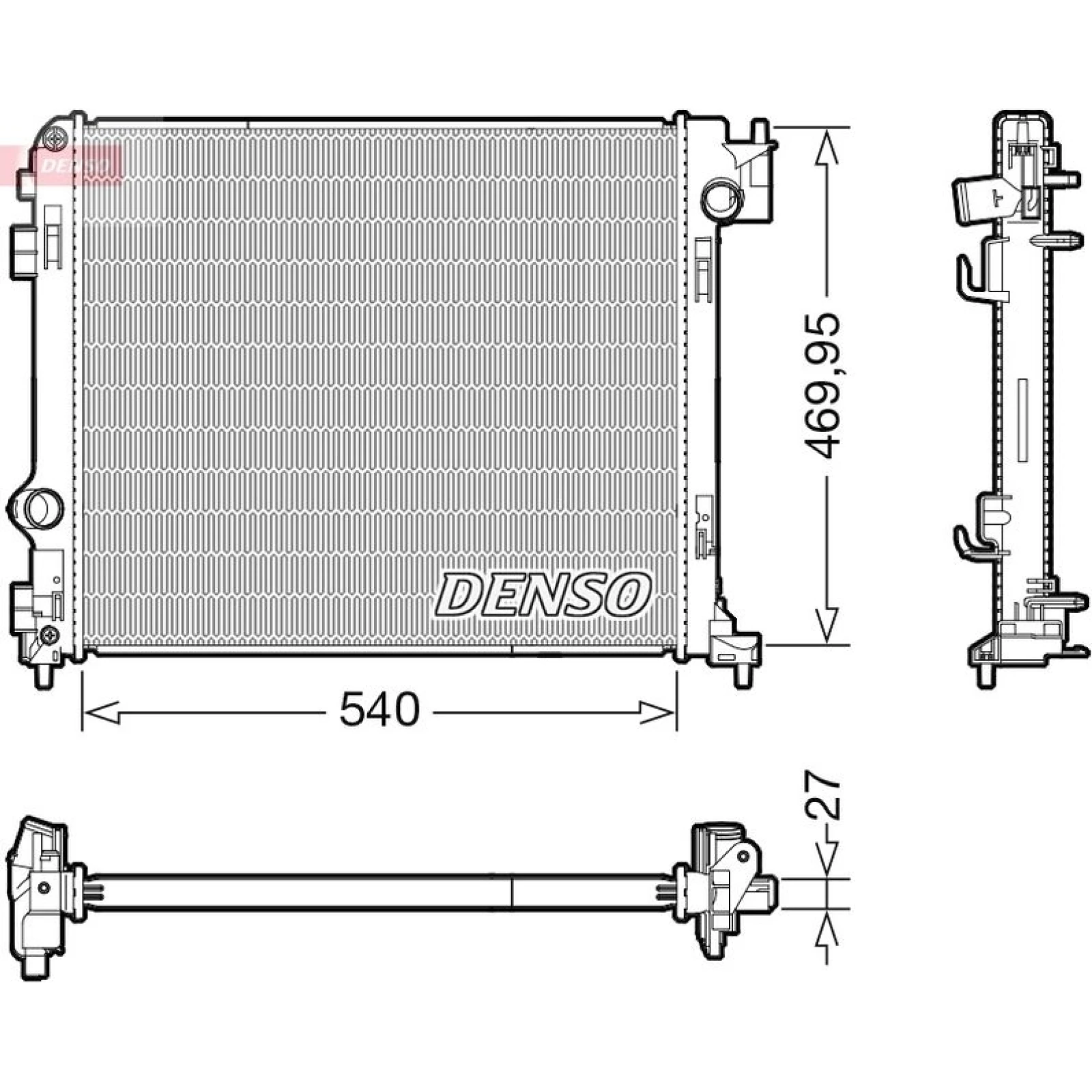 DENSO Kühler, Motorkühlung DRM46065