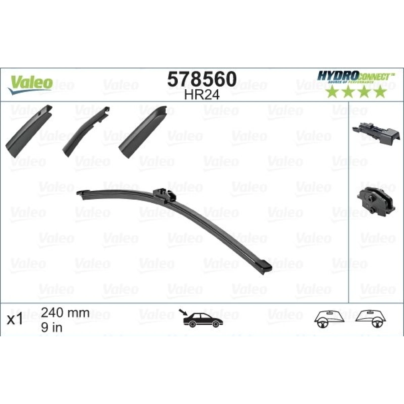 VALEO HydroConnect Rear 24cm 578560
