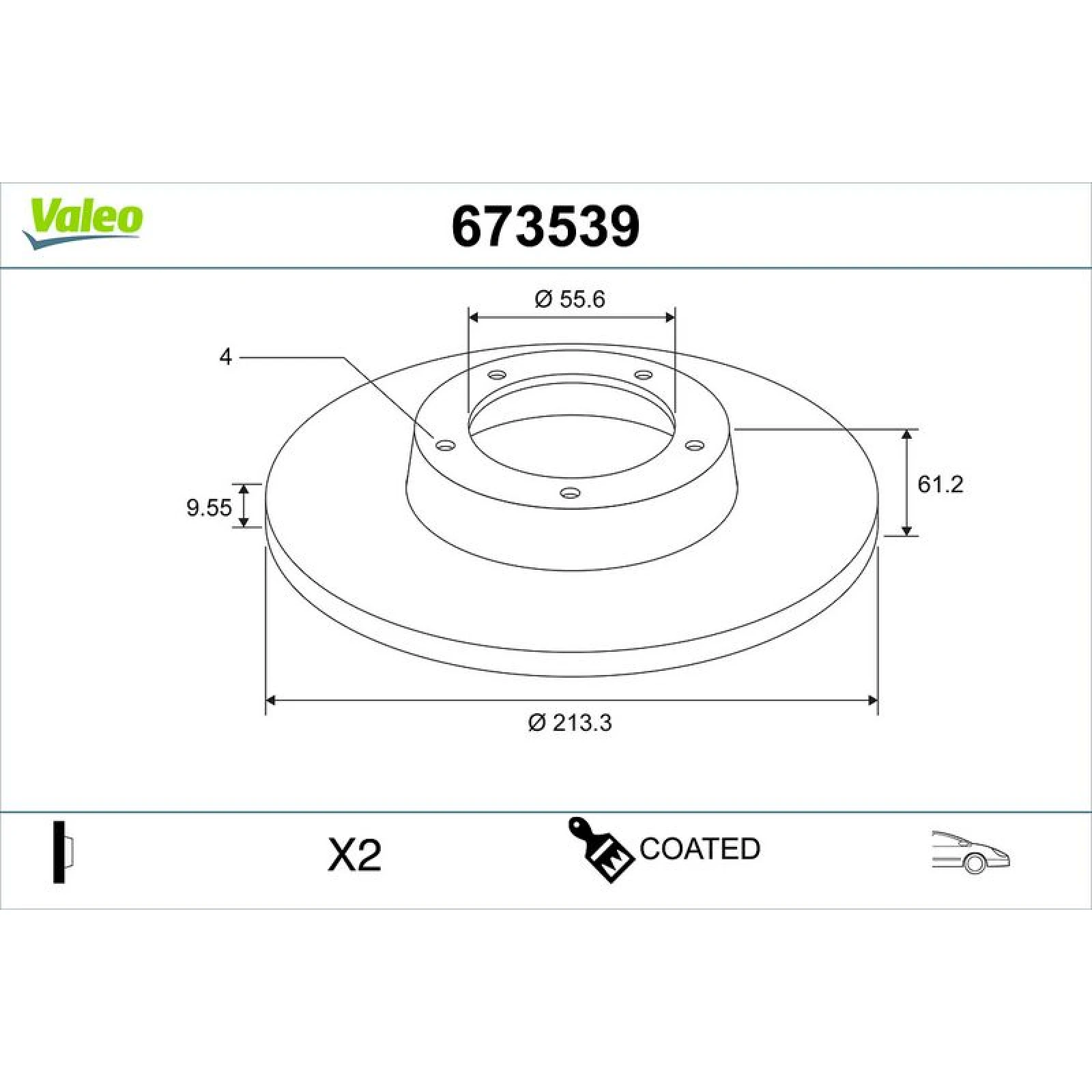 VALEO Bremsscheibe 186495