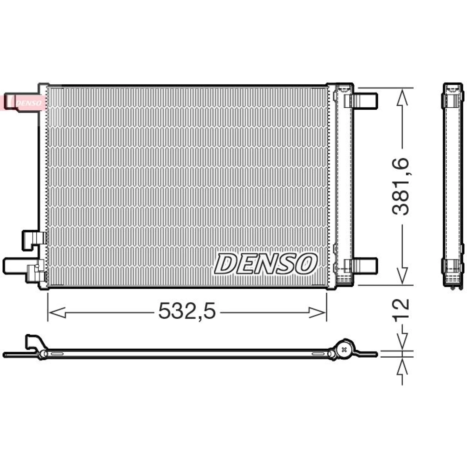 DENSO Kondensator, Klimaanlage DCN02048
