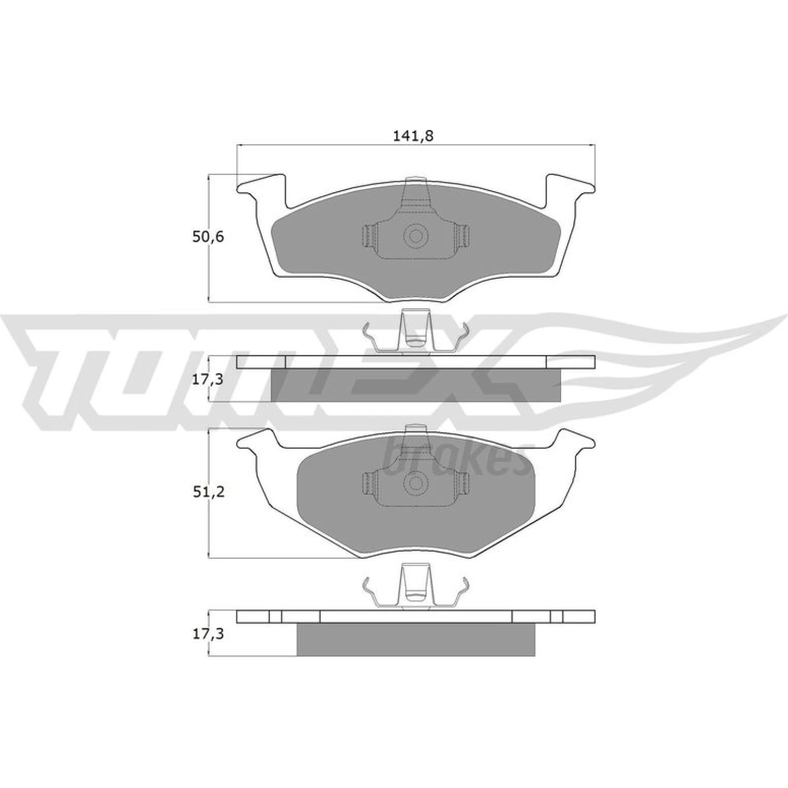 TOMEX brakes Bremsbelagsatz, Scheibenbremse TX 10-85