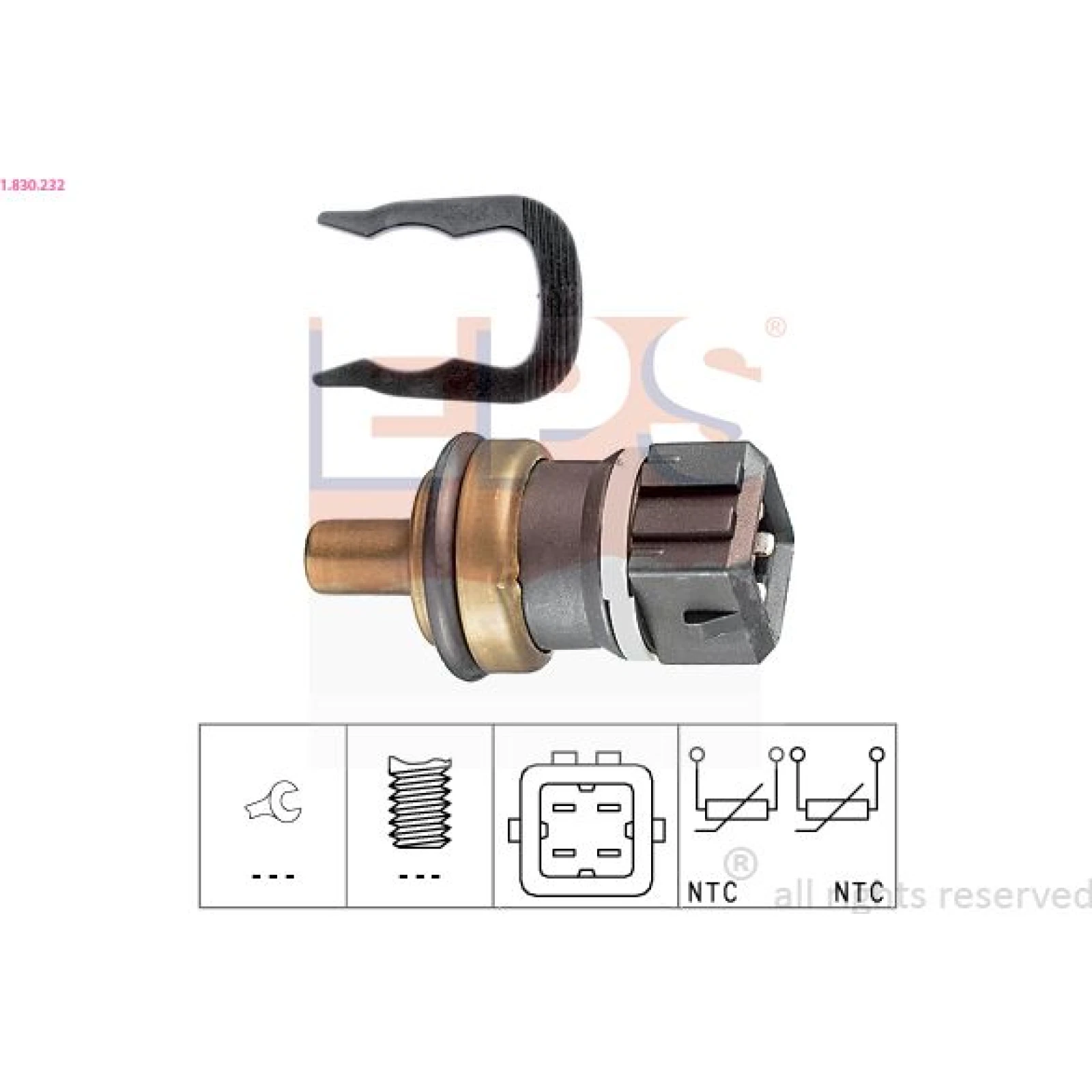 Sensor, Kühlmitteltemperatur 1.830.232