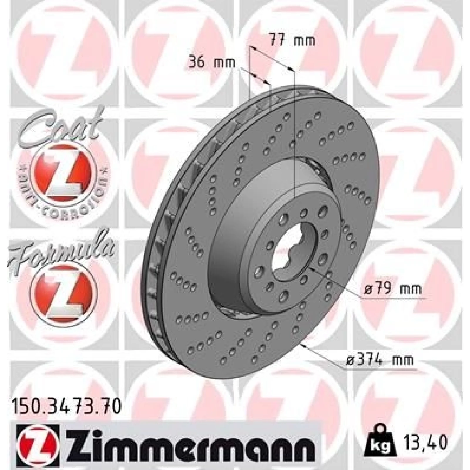 ZIMMERMANN Bremsscheibe 150.3473.70
