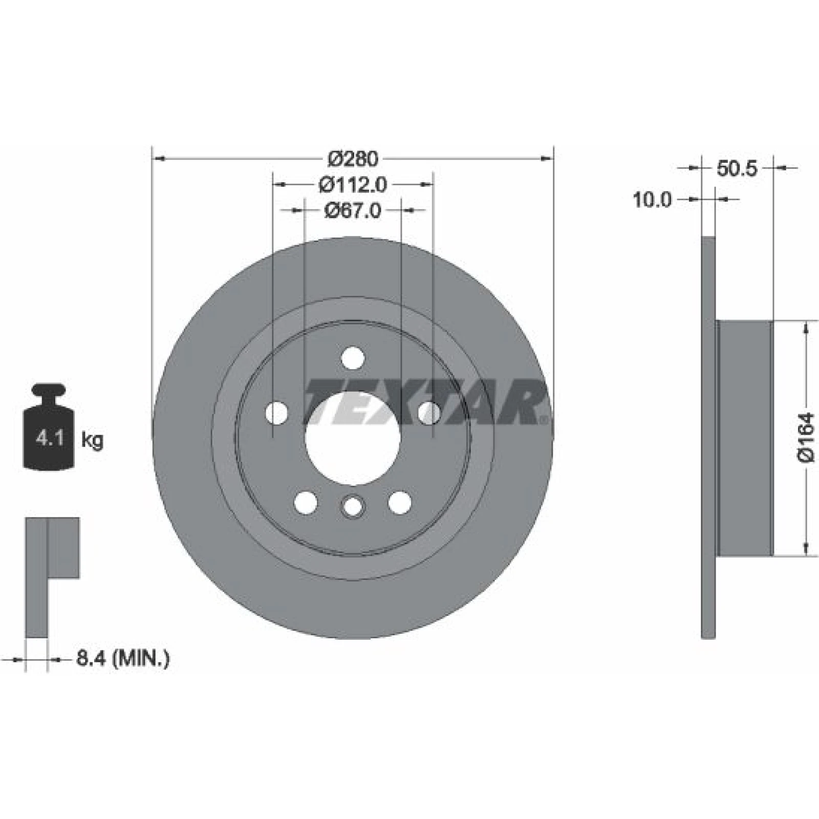 Bremsscheibe Bmw T. 2/X1 1.5-2.0 14 92274603