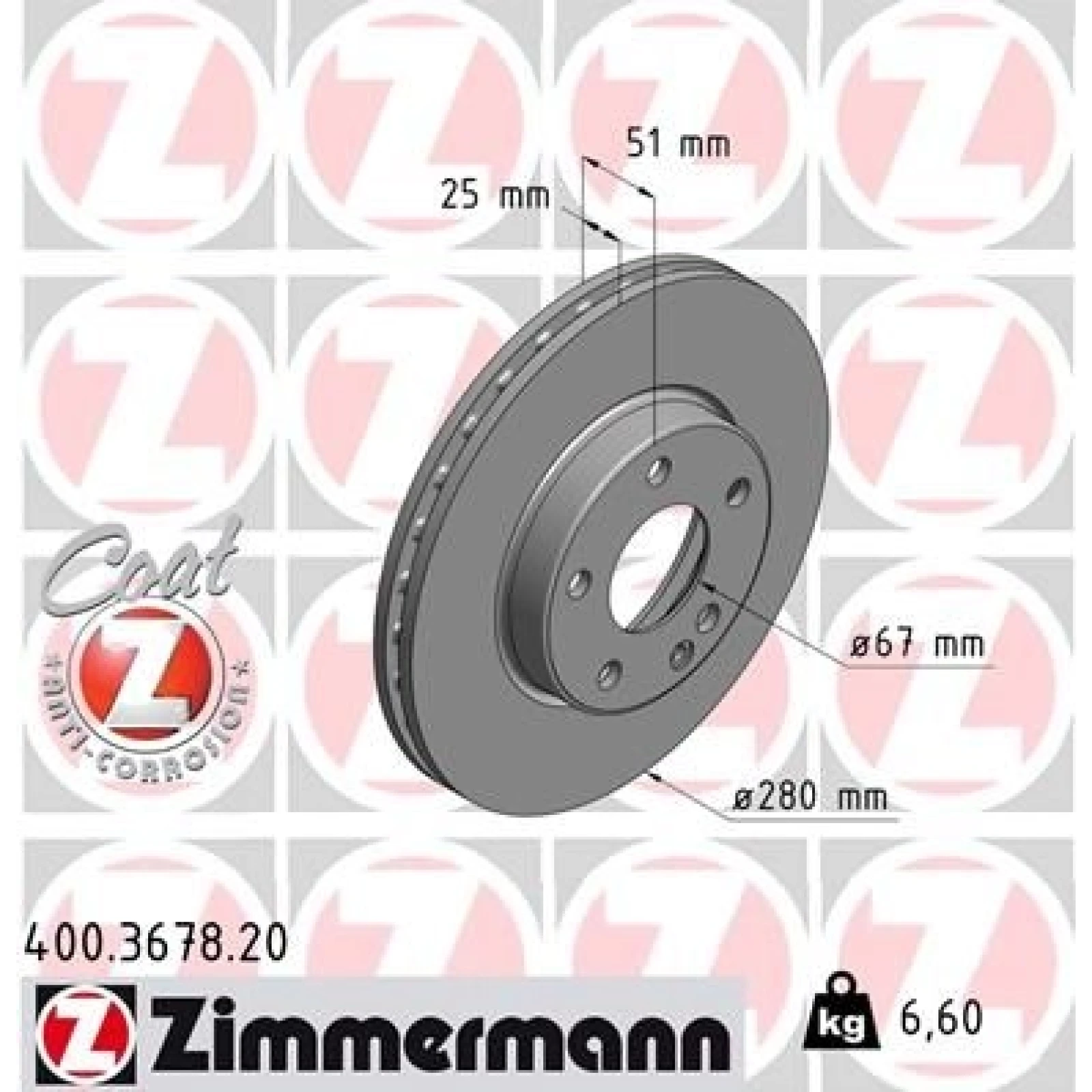 15 481 096 Bremsscheibe VA 400.3678.20