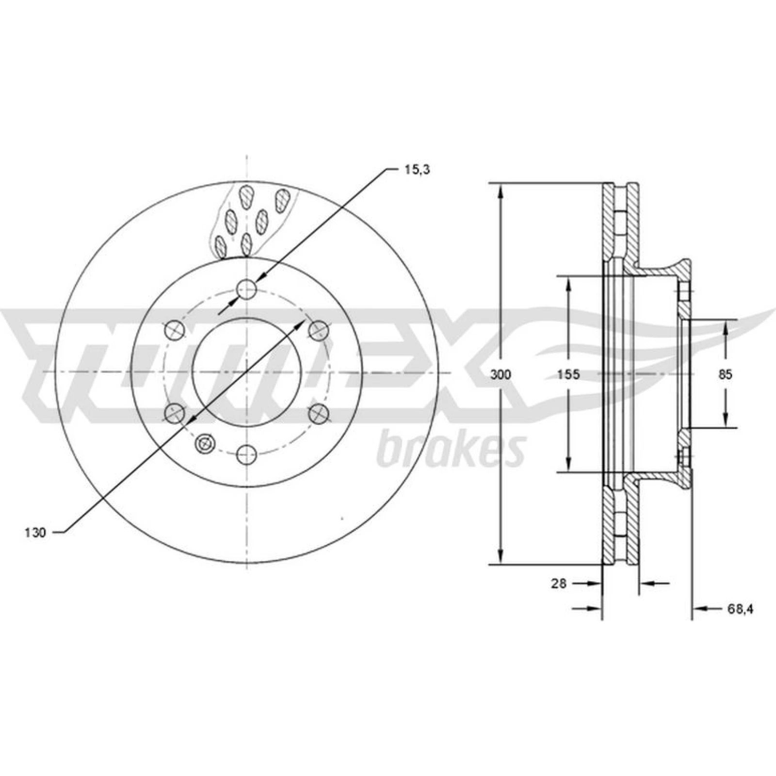 TOMEX brakes Bremsscheibe TX 71-19
