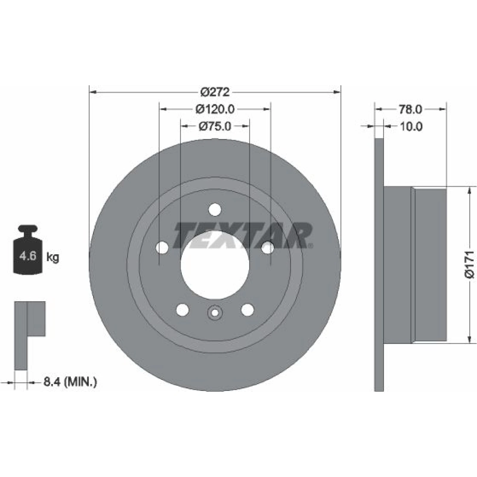 Textar Bremsscheibe 92072303