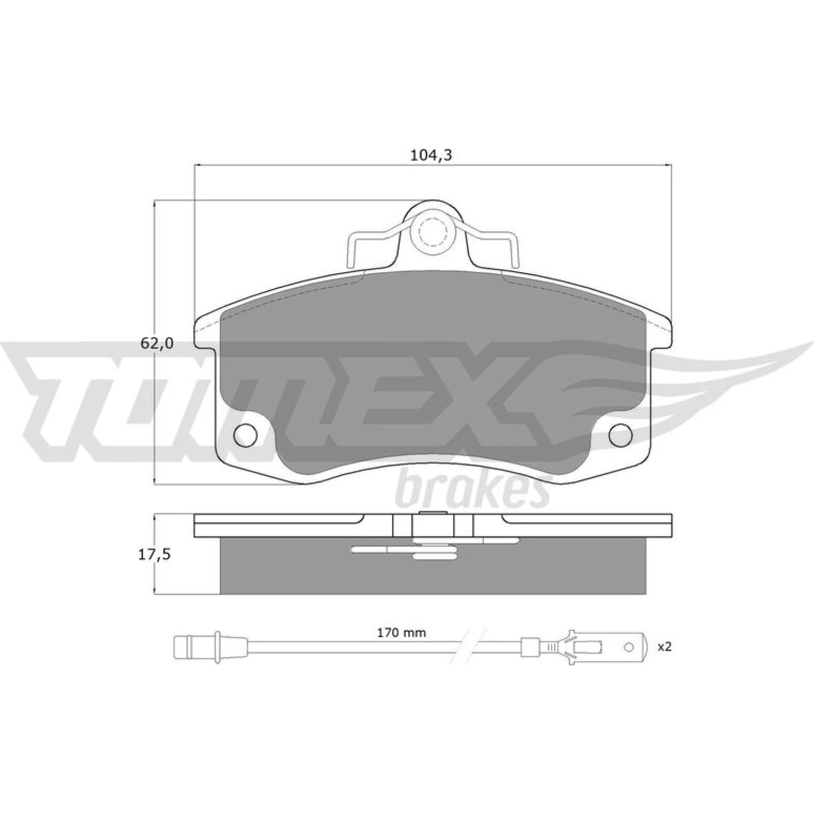 TOMEX brakes Bremsbelagsatz, Scheibenbremse TX 10-361