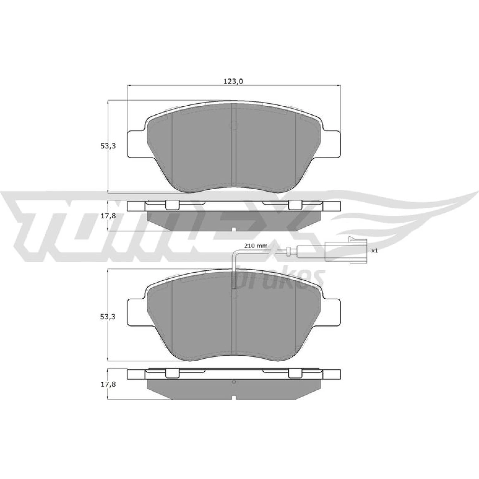 TOMEX brakes Bremsbelagsatz, Scheibenbremse TX 14-44