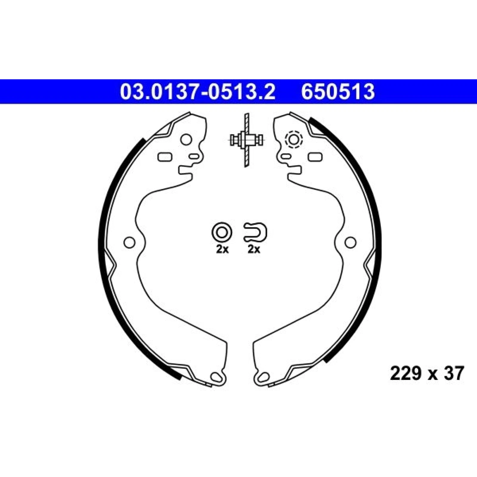 Bremsbackensatz 03.0137-0513.2