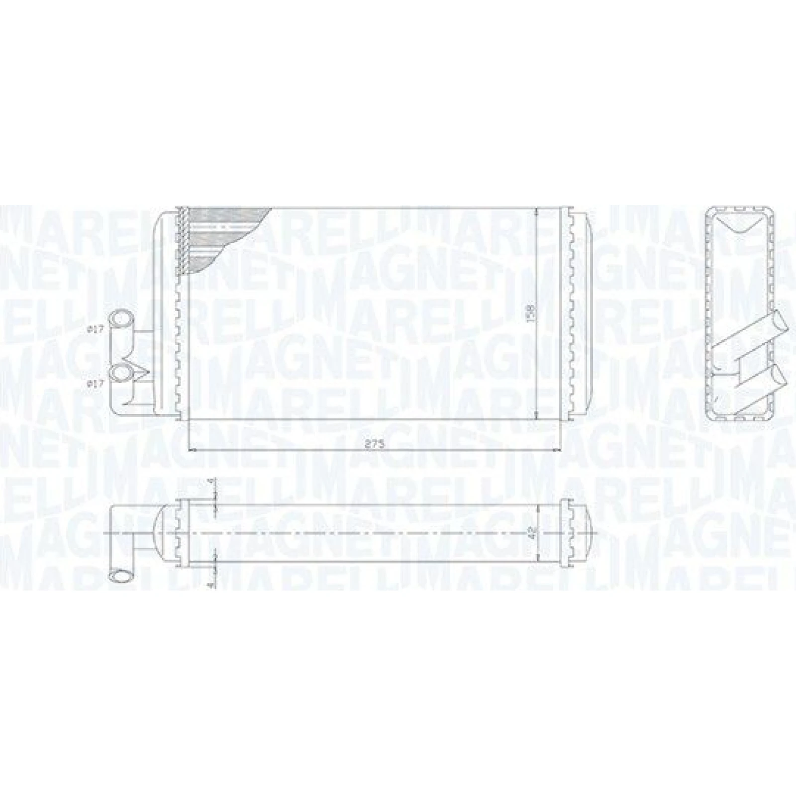 MAGNETI MARELLI Wärmetauscher, Innenraumheizung 350218403000