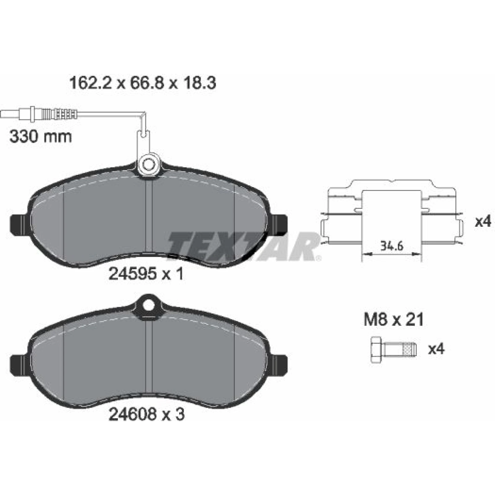 Bremsbelagsatz Citroen P. Jumpy 07 2459501