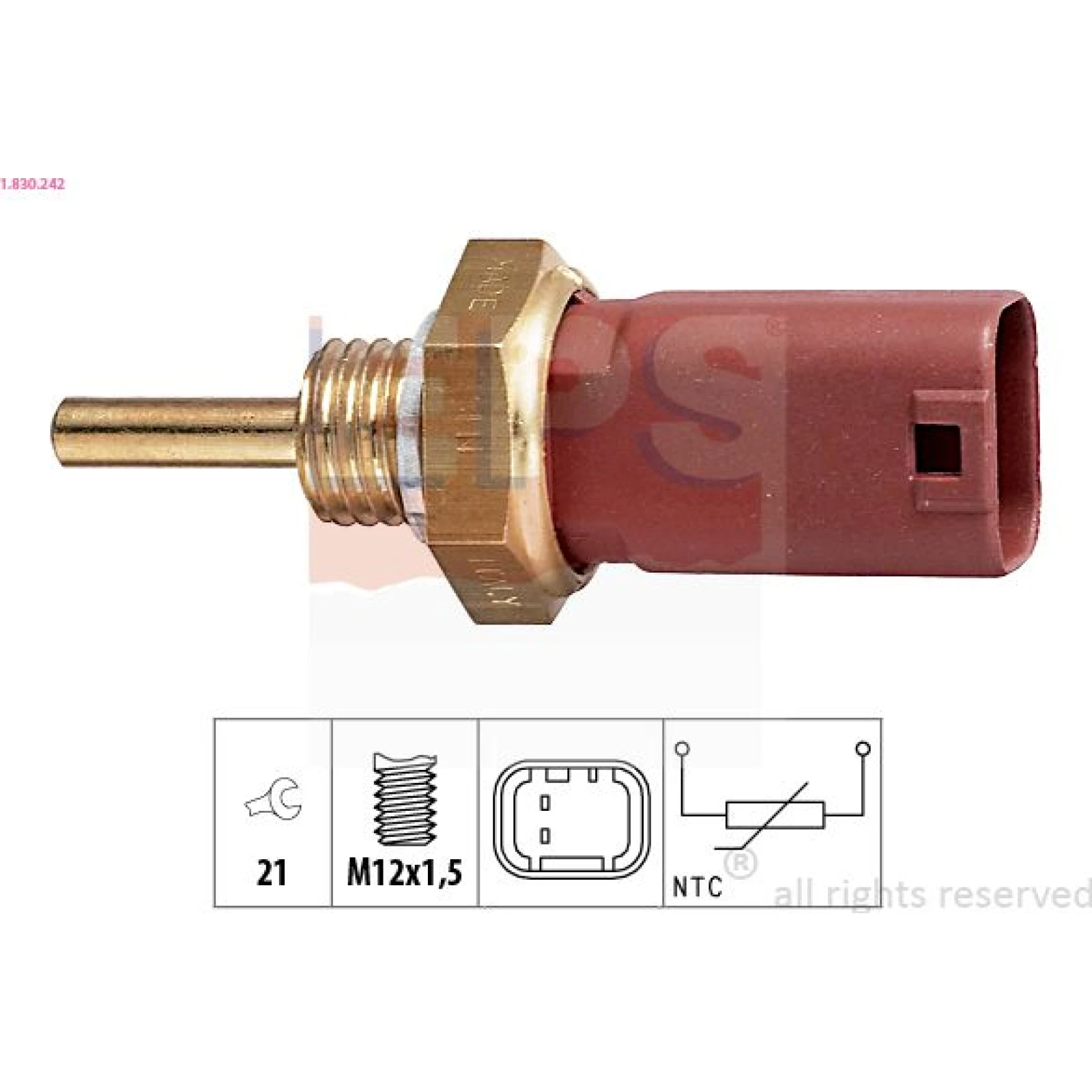 Sensor, Kühlmitteltemperatur 1.830.242
