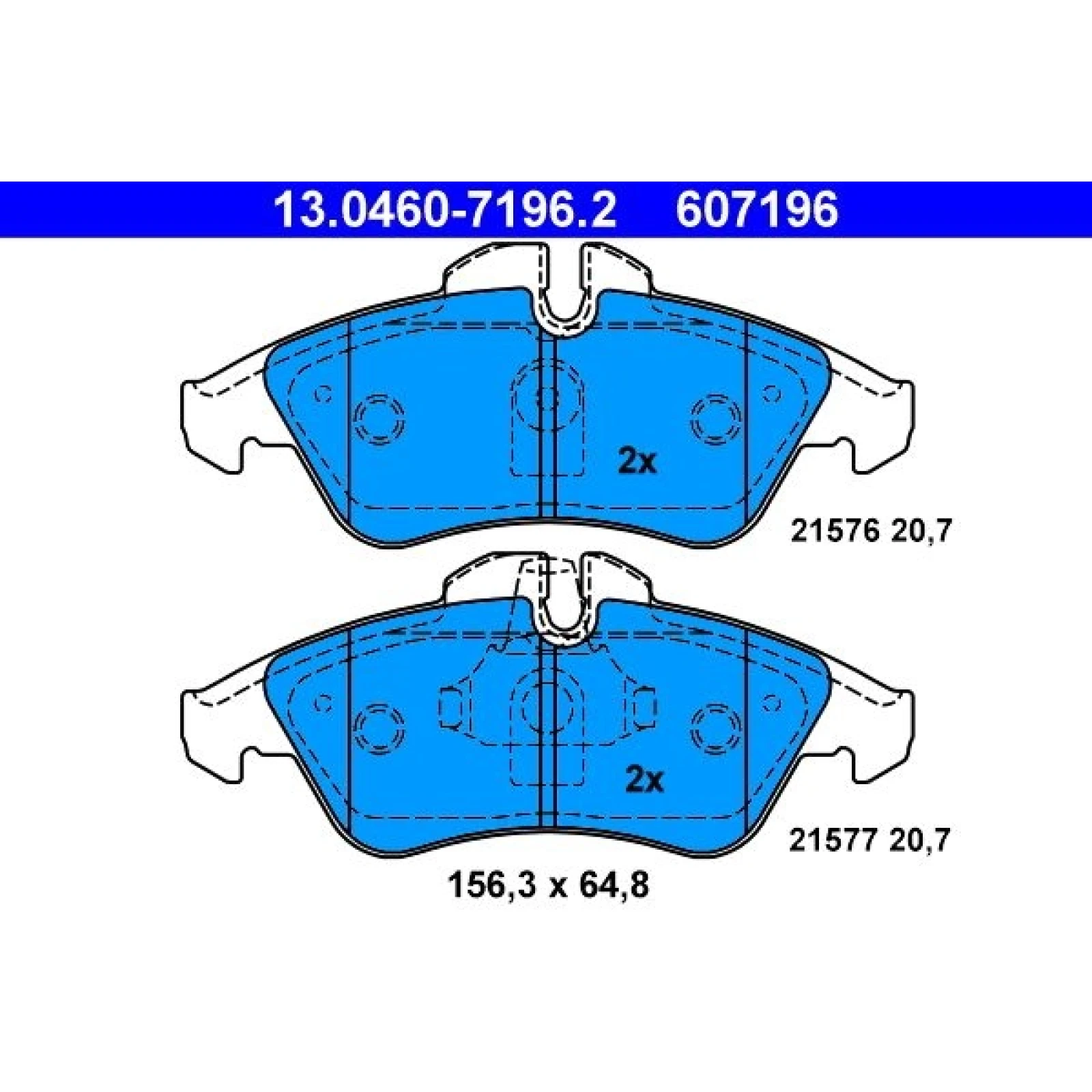 Bremsbelagsatz Db P. Sprinter 208-314 95-/Vito/Lt 96 13.0460-7196.2